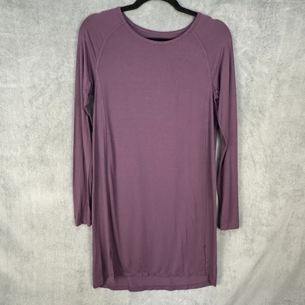 Dagsmejan Sleepshirt Womens Small Purple Long Sleeve Stretch Comfort Pajamas